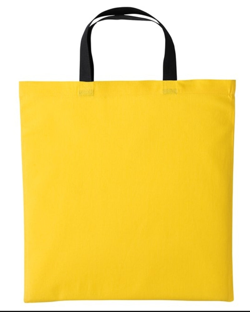 Decorated varsity Short handle carrier bag