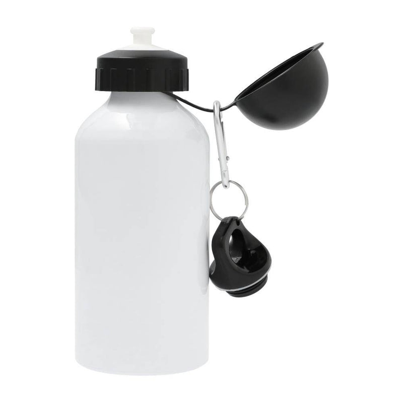 Sublimation Water Bottle 500ml, White, Two Tops
